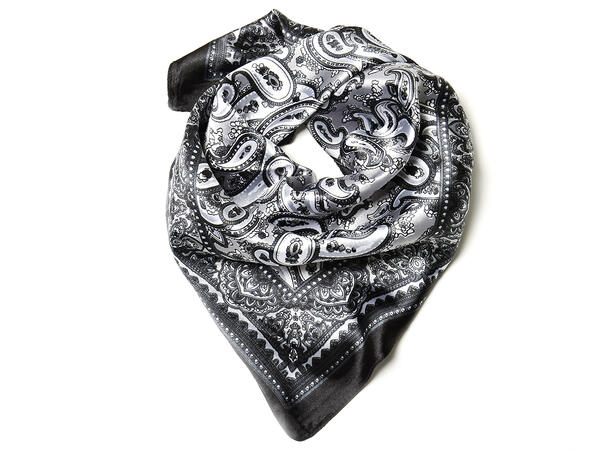 Skjerf paisley 53x53 sort 